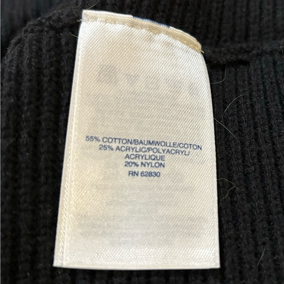 Lands’ End Black Funnel Neck Sweater, Size M - Picture 7 of 9